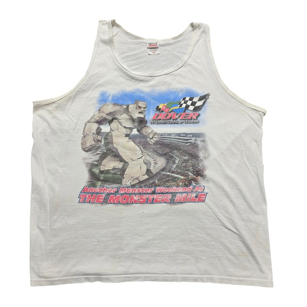 Dover International‎ Speedway Tank Top Mens XL White Monster Mile Racing